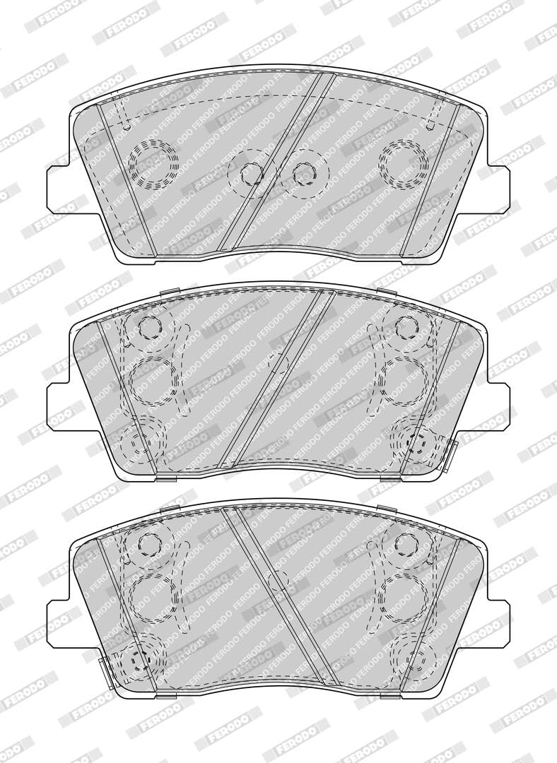 FERODO Kit pastiglie freni Anteriore con segnalatore acustico usura con accessori FDB5045 Compatibilità con KIA Stinger Hatchback CK, GENESIS G70 Sedan