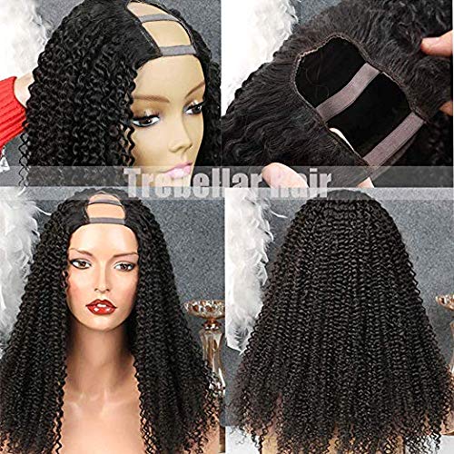 U part Wigs 150% Density Deep Curly Small Cap 16"