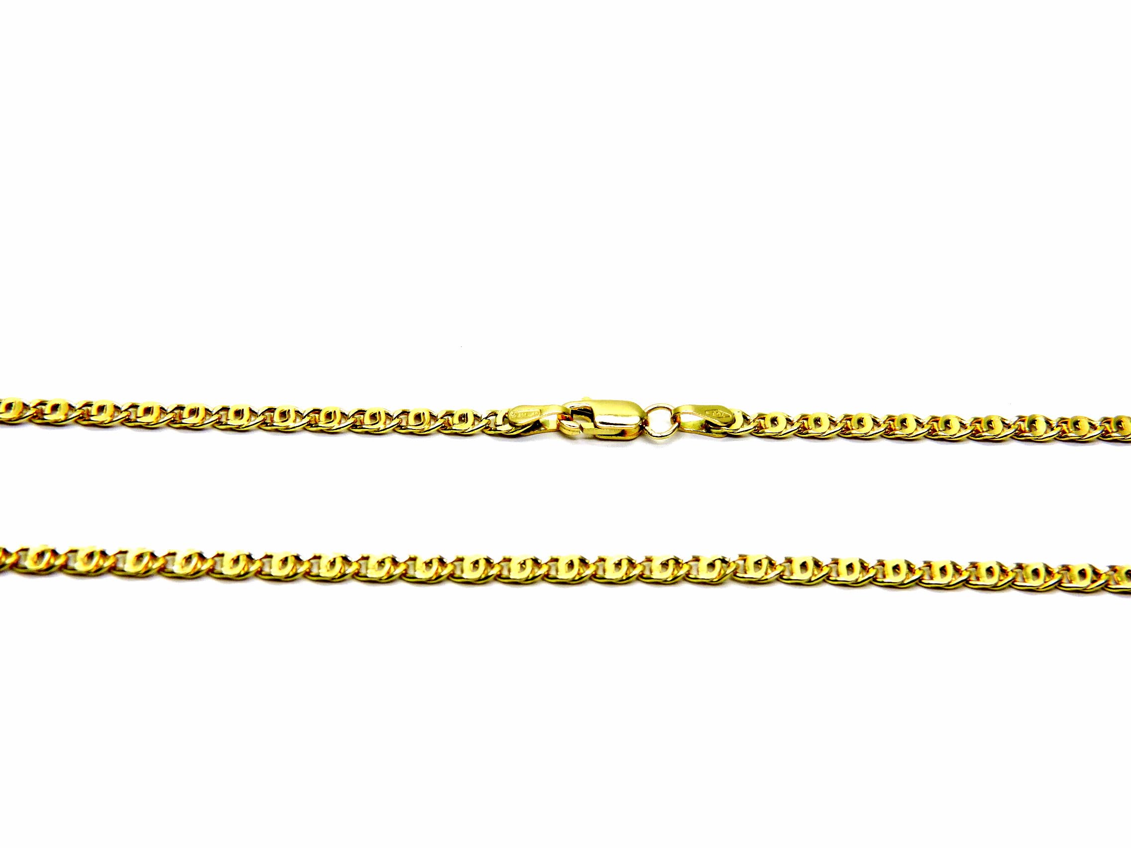 PEGASO GIOIELLI Collana Uomo Donna in Oro Giallo 18kt (750), Catena Tigre Pinzata, 50 cm