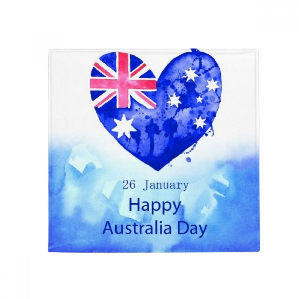 Tapis de compagnie 50x50 cm motif drapeau cœur Australie idéal pour cadeau