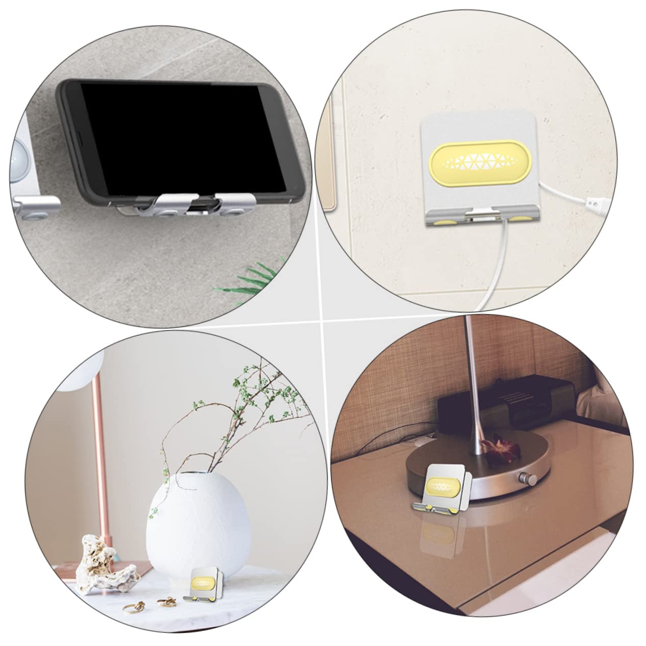 Didiseaon Soporte para Teléfono Móvil De 4 Piezas Soporte Ajustable para Teléfono Soporte De Pared para Teléfono Inteligente Soporte De Pared para Tableta Soporte para Teléfono De