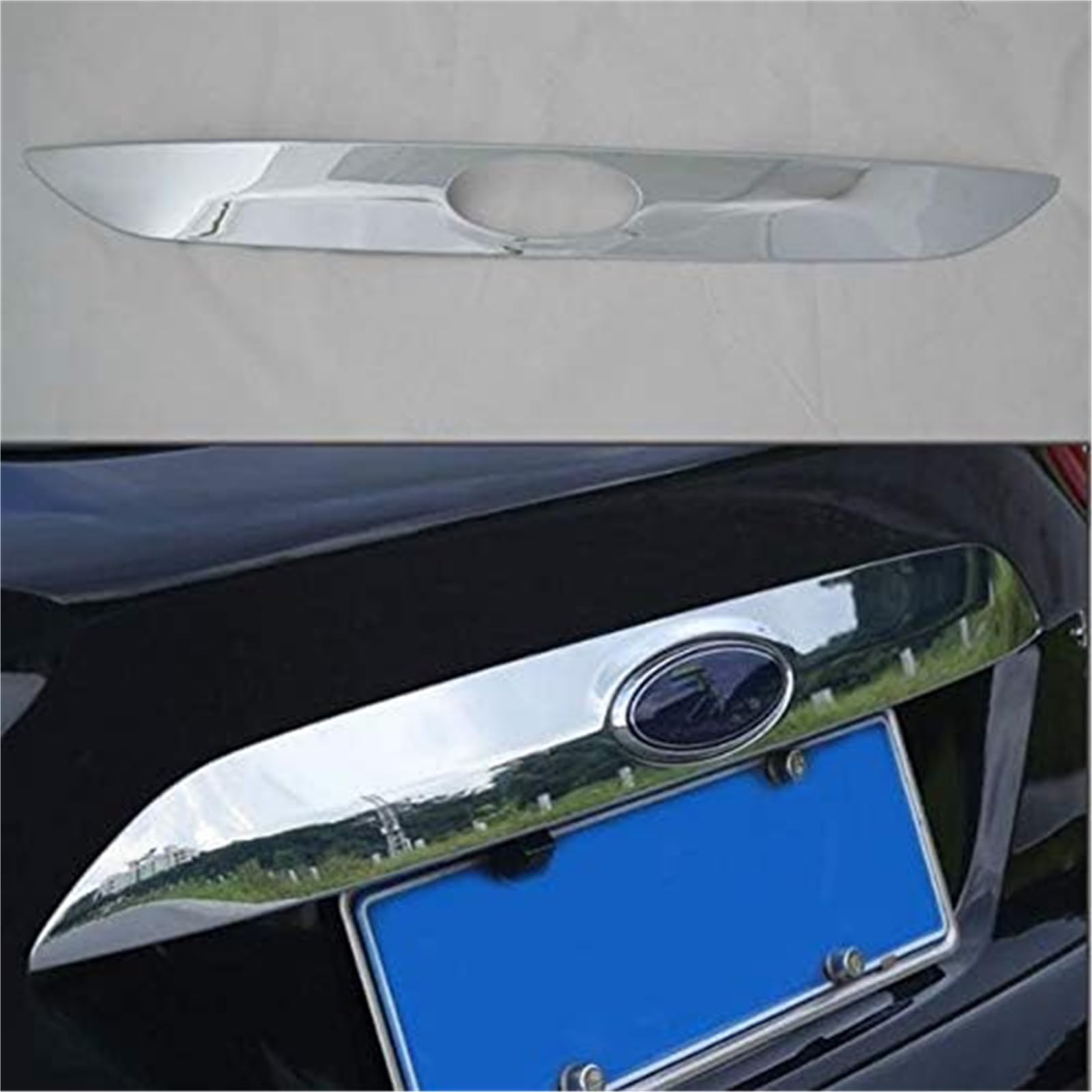 Qxryzp One Color Boot Door Grab Molding Rear Trunk Tailgate Door Handle Cover Tail Gate Light Lamp Trim, For Bezel Molding Garnish, For Ford, For Escape, For Kuga 2013-2016