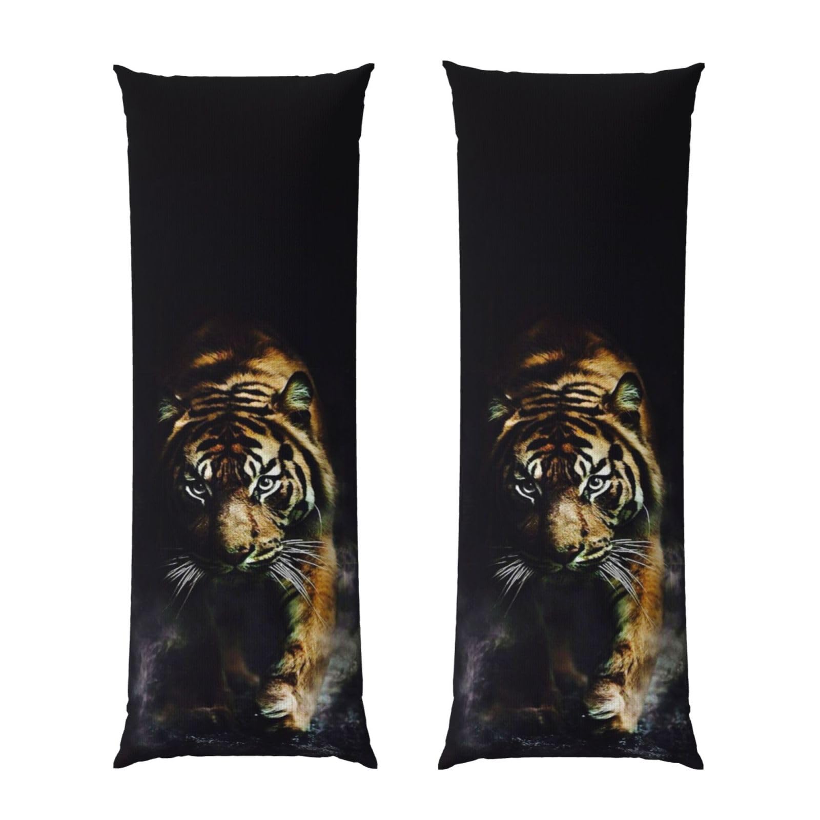 Taie d'oreiller tigre 50x137 cm rectangulaire imprimée pour lit