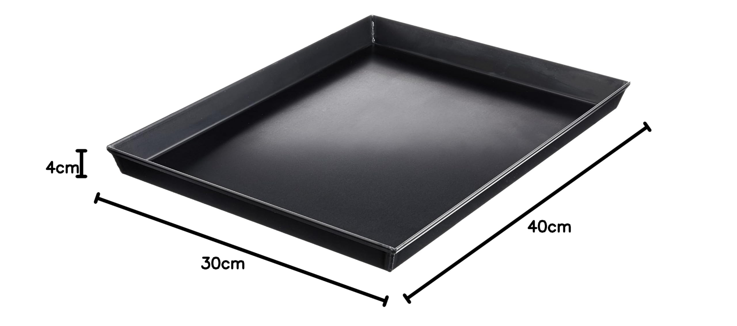 BALLARINI Professionale 3000 Bandeja para Horno, 40 x 30 x 3 cm, Hierro | Made in Italy, Rectangular, Bandeja para pizza