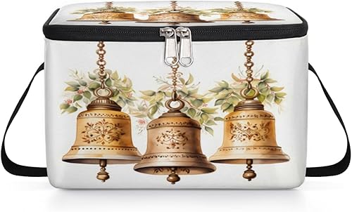 Miniatura 8 de The Christmas Art Texture Insulated Lunch Bag Women Reusable Lunch Tote Square Meal Bag for Adults Men Cooler Lunch Box for Work Travel Picnic Food