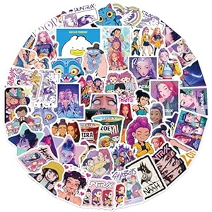 60 calcomanías de cazadores de películas de demonios, calcomanías de ídolo coreano estilo anime para botellas de agua, Huntrx, Saja Boys, Jinwoo, Rumi, tigre, zoeystery, miromabby, regalos para niños