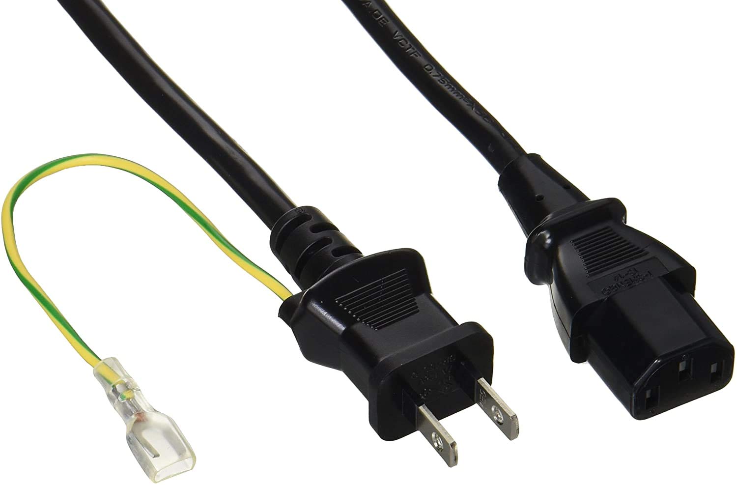バッファロー BUFFALO 電源ケーブル 3ピンソケット(メス)⇔2ピンプラグ(オス)2m BSACC0620BKA ブラック商品画像