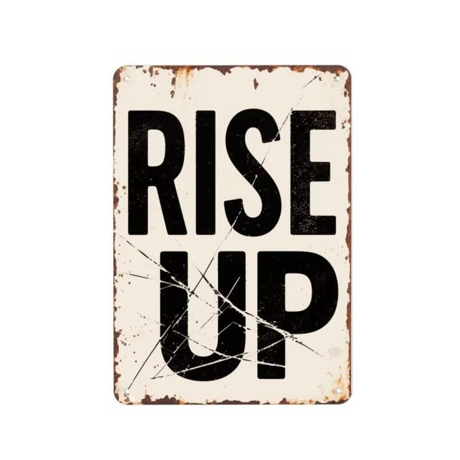 FNYUVNFAF Rise Up Sign Motivational Vintage Tin Sign for Gym Office Locker Room Wall Decor Inspirational Quote Teamwork Encouragement Sign (8 X 12 inch)