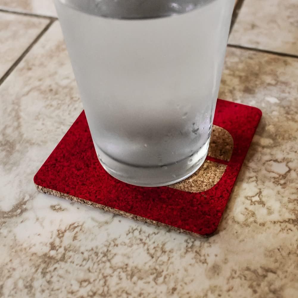 University of Dayton Flyers Logo Low Profile Novelty Cork Coaster Set - Image 2