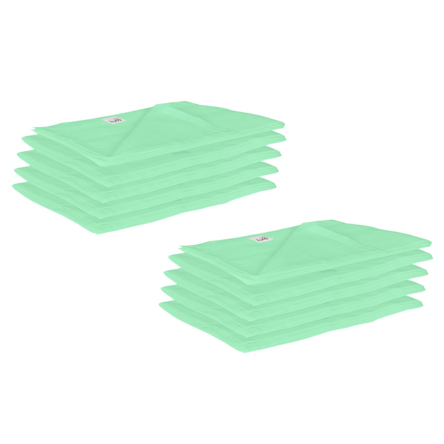 Lula Reusable Cotton Muslin Square Napkins (Mint Green , 45cm X45Cm) - Pack of 10-image-22
