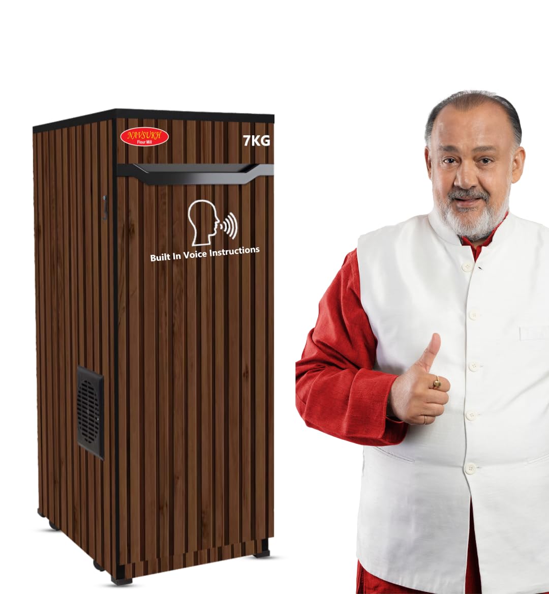 NAVSUKH Brilliance Flour Mill with 7KG Hopper Capacity with Built in Voice Instructions Automatic Flour Mill (Brilliance Talky 7Kg Hopper)-image-7