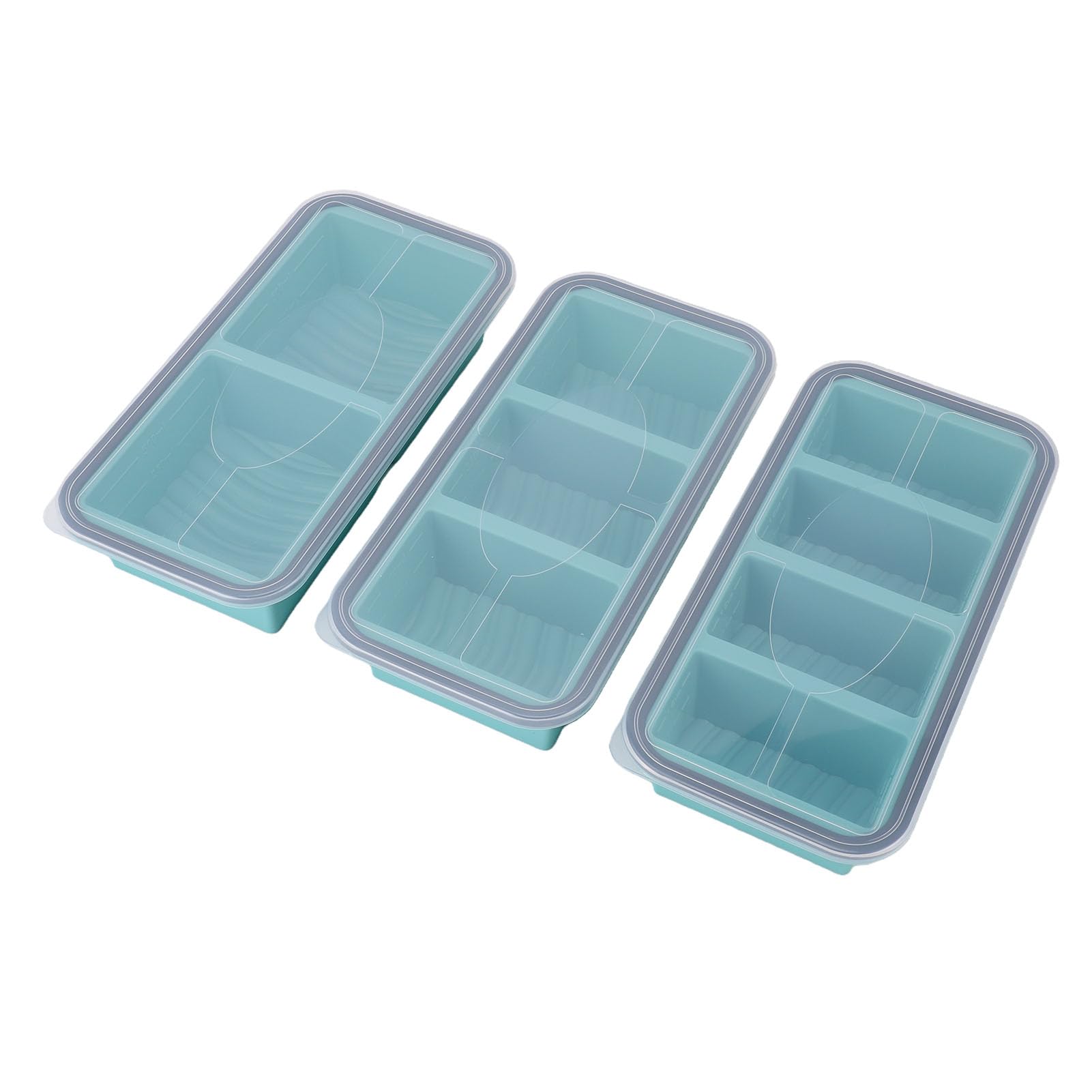 Yosoo Health Gear Lot de 3 Bacs de Congélation avec Couvercles en (BLUE)