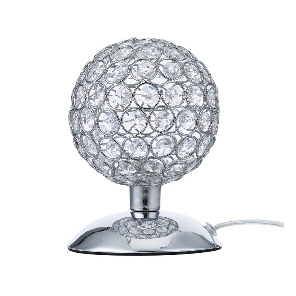 Lampy stołowe do sypialni Kryształowa srebrna lampka nocna kula ściemnialna nowoczesna lampka nocna czujnik dotykowy czujnik dotykowy średnica 12cm do salonu sypialnia