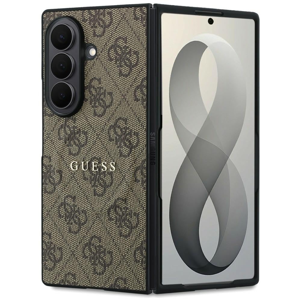 CG MOBILE Guess 4G Classic Coque compatible avec MagSafe pour Samsung Galaxy Z Fold8 Ultra (Marron)