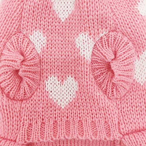 Lertree Valentine's Day Pet Sweater Love Heart Pink Skirt Winter Warm Knit Clothes For Dog Cats Holiday New Year Dress (Xxl) #TOP2