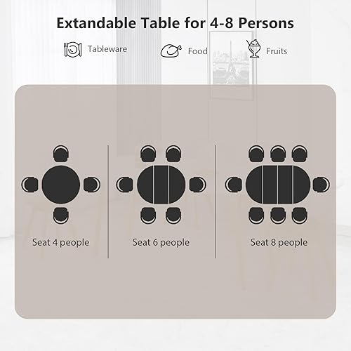 Miniatura 15 de Hommoo Mesa de comedor rectangular para 4 mesas de comedor de madera para cocina, cena, mediados de siglo, moderna, 45 pulgadas, color negro Negro