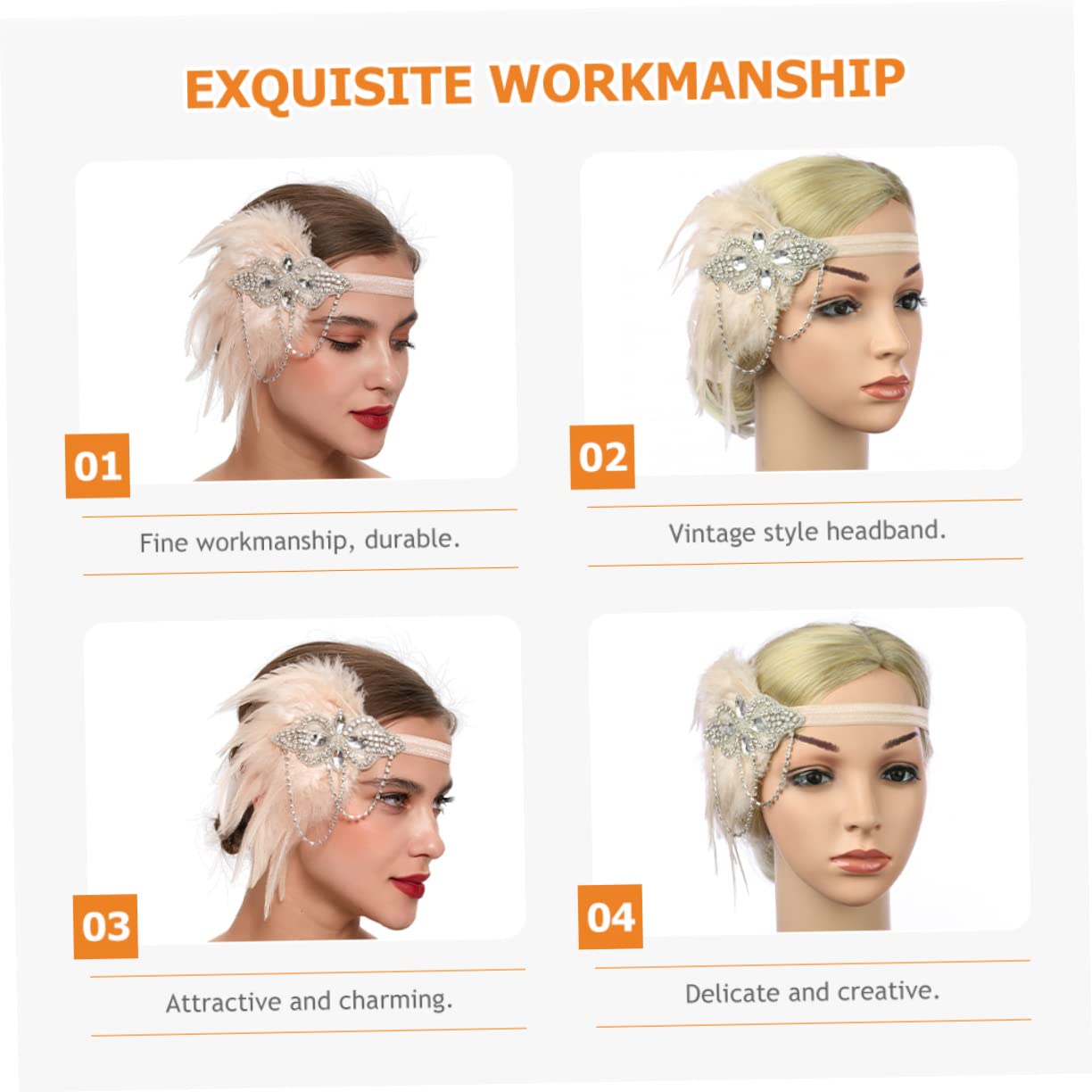 LIFKOME 5 Diademas De Los Años 20 Tocado De Novia De Los Años 20 Pinzas Para El Pelo Doradas Joyería Para El Pelo De Los 20 Accesorios Para Mujer Tocado Diademas De