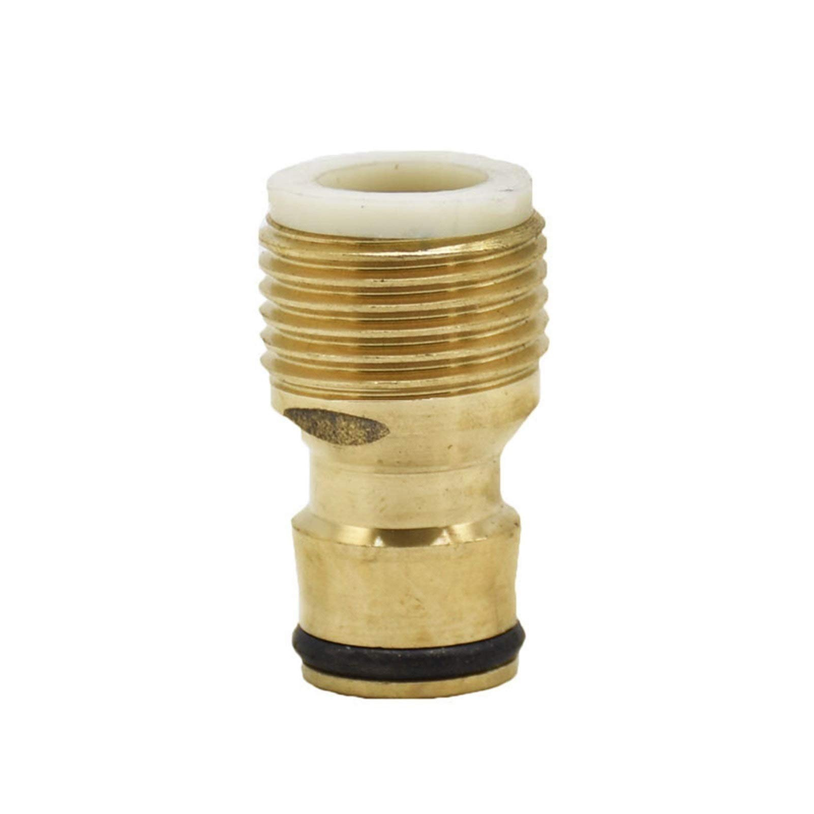 Tubería manguera conector fittings Hilo de latón de jardín Hilo de macho 1/2 pulgada Conector 1/2 pulgadas Lavado de autos Pistola de agua Cobre Metal Rose Adaptador Anillo de sellado 15pcs