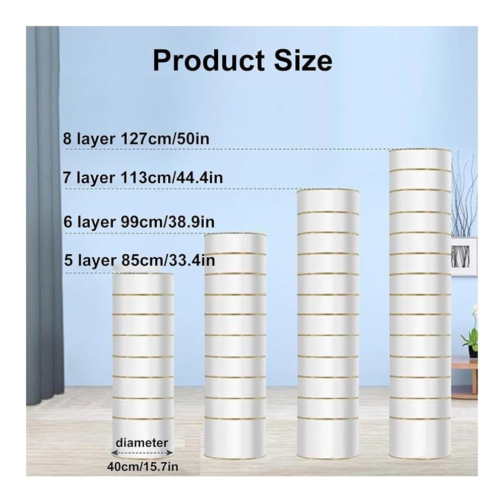 360-Grad-Schuhregal, Drehbares Schuhregal, Platzsparende, dekorative Aufbewahrung for Schuhe(99cm/38.9in 6 Layer)