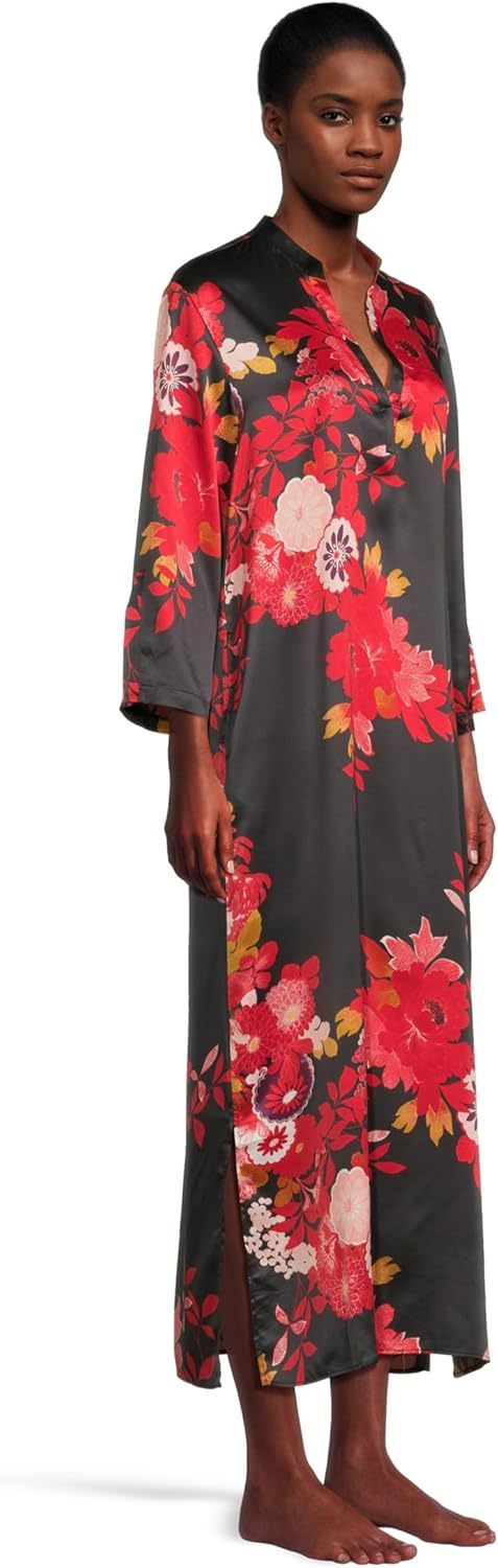 N Natori womens Mandarin Collar Caftan Length 52" - Image 2