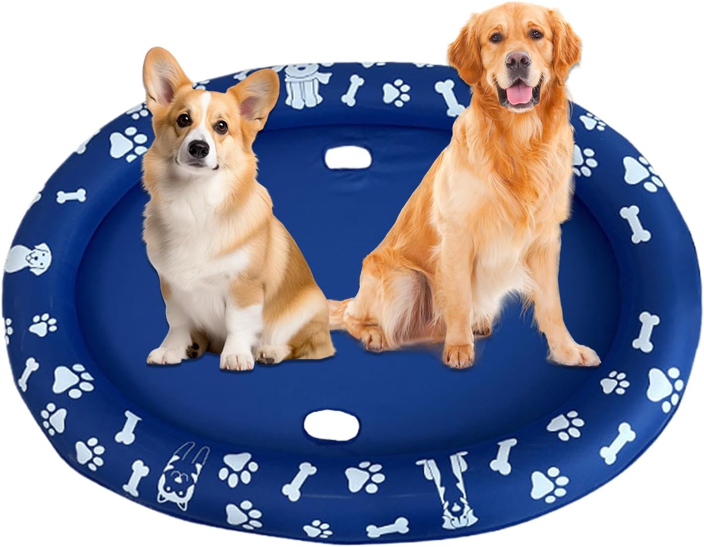 Dog Bathtub,Dog Pool Float | Inflatable Anti-Scratch Pet Float Folding Non-Slip for Puppy Training Grooming Kayak Accessory River Tubing Beach Day Boat Dock