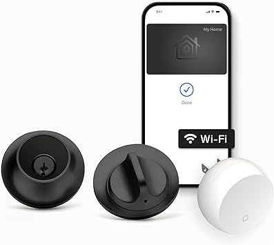 Level Lock+ WiFi Deadbolt Smart Lock - World's Smallest Smart Lock Plus Apple Home Key - Lock/Unlock Anywhere - Level App for
