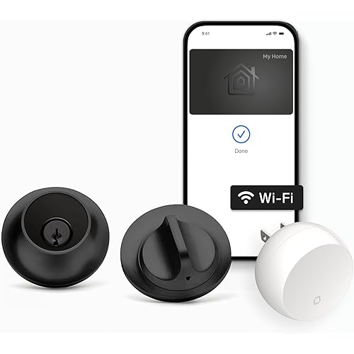 Level Smart Lock+ WiFi Deadbolt - World's Smallest Smart Lock - Apple Home Key & Voice Control - Matte Black