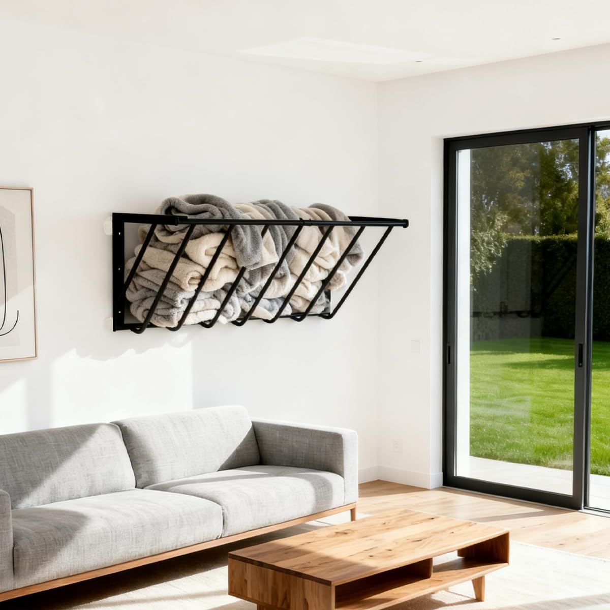 hay Feeder for Goats ，31.5-inchs Long， Wall Hay Feeder, Suitable for Heavy-Duty Iron Wall Hay Racks for Sheep,Horse，Cattle, Cows, and Livestock Used Indoors and Outdoors on Farms (31.5 inchs)