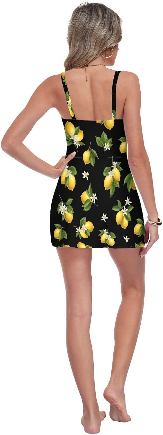 Summer Lemon Women's One Piece Swimsuits Tummy Control Bathing Suits S A23014324