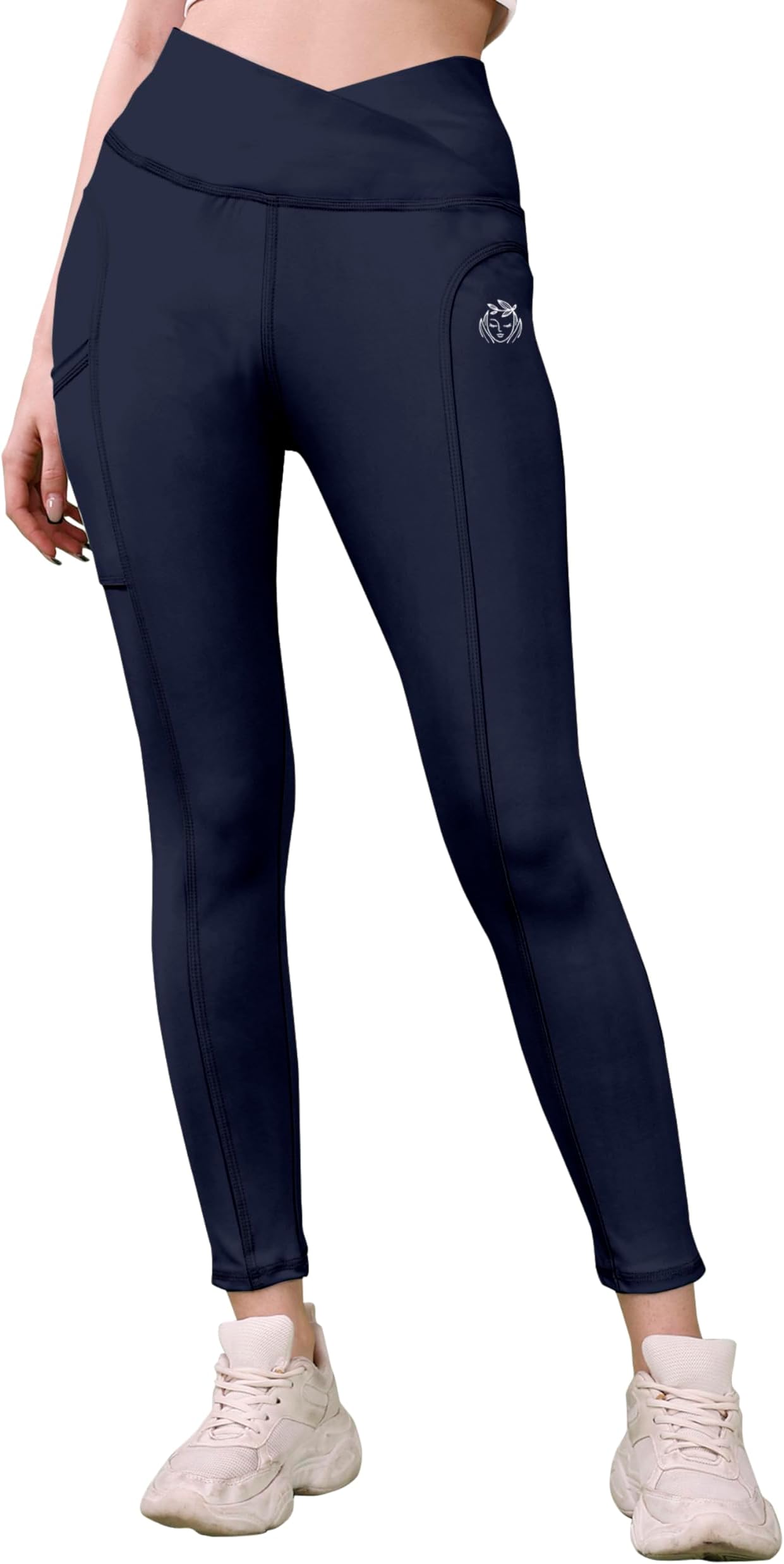 Workout Solid Bloom Trandy Printed Tight/Pants/Legging with Side Pocket, Stretchy Tights and a high Waist for Women and Girls' use in The Gym,Yoga,Running,Cycling