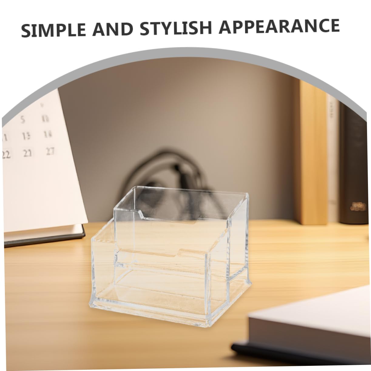 Hemobllo 5pezzi Supporto per Biglietti da Visita Trasparente in Plastica Porta Biglietti da Visita da Scrivania Organizer per Tavolo da Ufficio Espositore