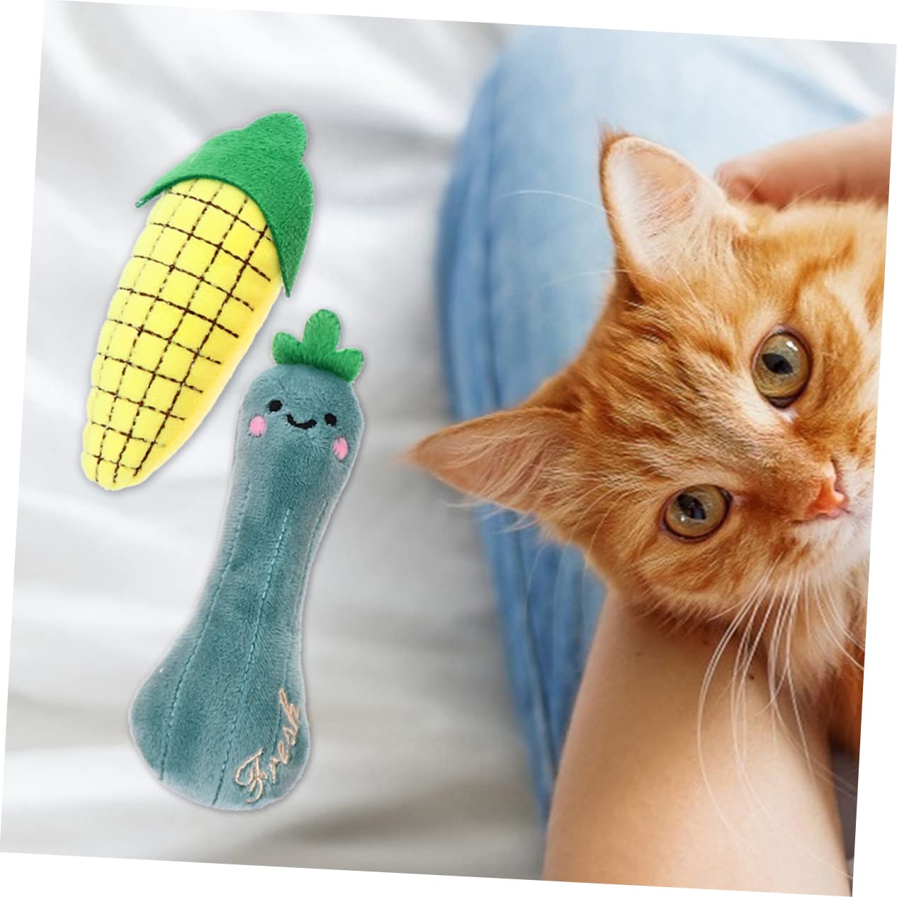Abaodam 3pièces Jouet Peluche à Herbe à Chat pour Chat Intérieur Jouets à Mâcher pour à Mâcher pour