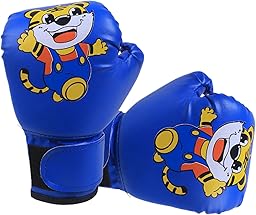 Guantes de boxeo para niños, piel sintética transpirable, con patrón de dibujos animados, guantes de entrenamiento para niños de 3 a 12 años, jóvenes, niños y niñas para saco de boxeo