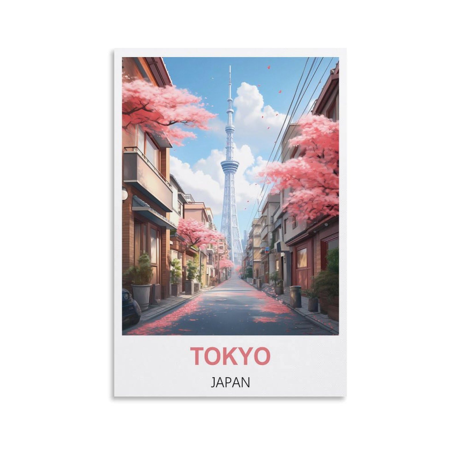 Vintage Metal Tin Sign for Cafe Tokyo Japan,Wall Art Decorative Plaque Decor for Home Livingroom Bedroom Cafes Coffee Bars Decoration Gifts 30x30cm