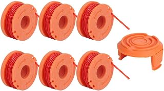 Liineparalle Carretel de alimentação automática de substituição de 6 peças para aparadores de cordas Worx WA0010 de 0,2 cm e 3 m para WA0010