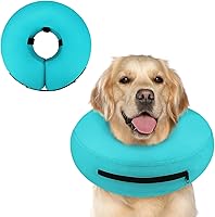 Vista 39 de Supet - Collar isabelino inflable para recuperación, posoperatorio para perros pequeños, medianos y cachorros
