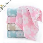 Pidada Hand Towels Set of 2 Floral Pattern 100% Cotton Soft Absorbent Decorative Towel for Bathroom 13.4 x 29.5 Inch (Brown)