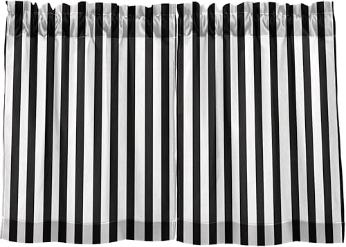 Miniatura 46 de Cortina de café de media ventana, cortinas de nivel para baño, cocina, dormitorio, sala de estar, juego de 2 paneles de flores