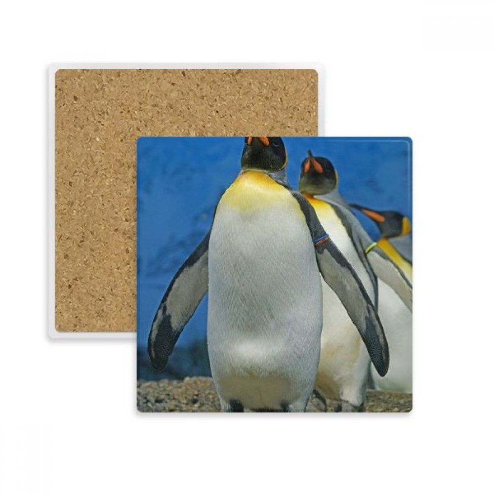 Manchots de l'Antarctique repose-tasse en pierre ultra absorbante