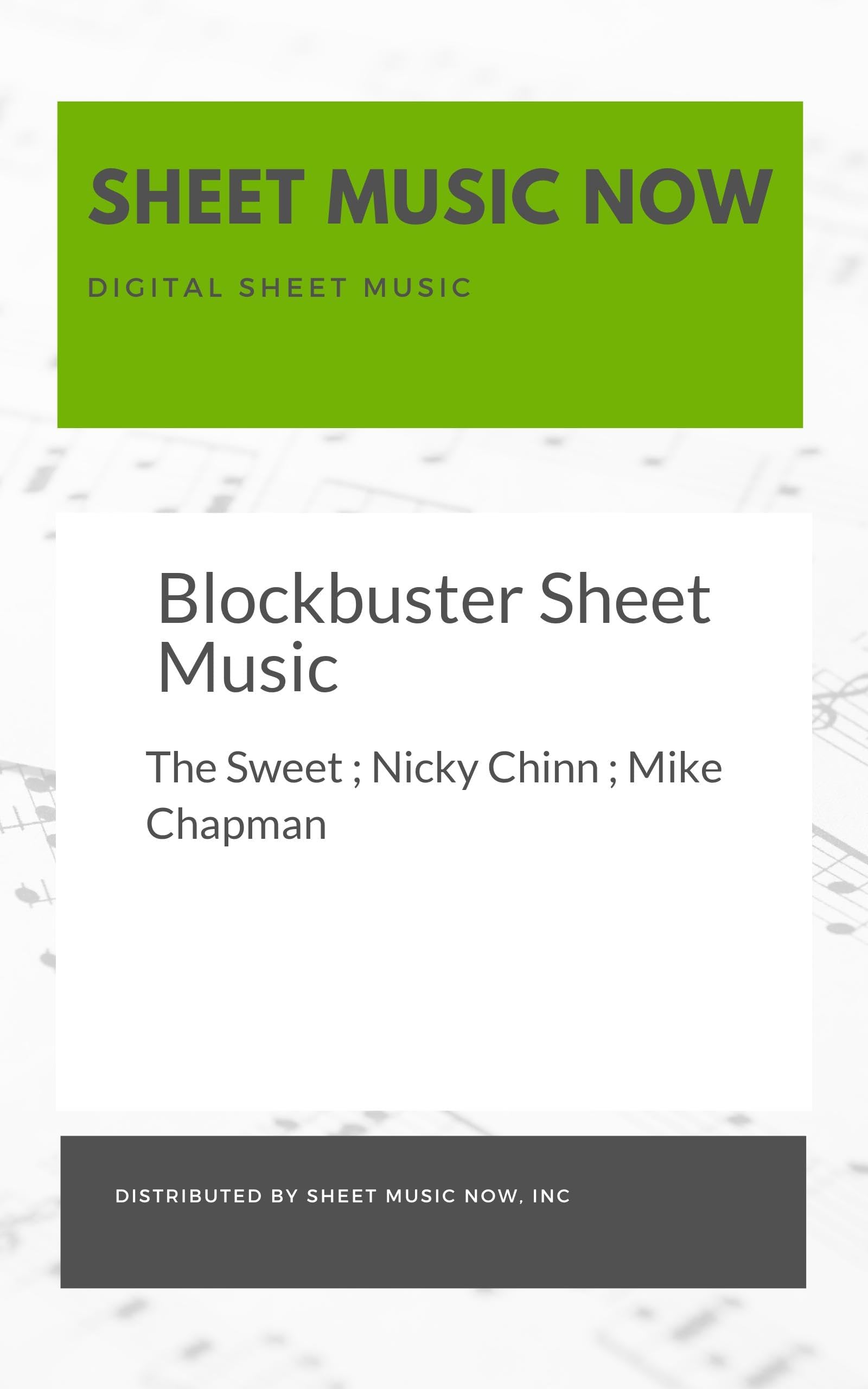 Blockbuster Sheet Music