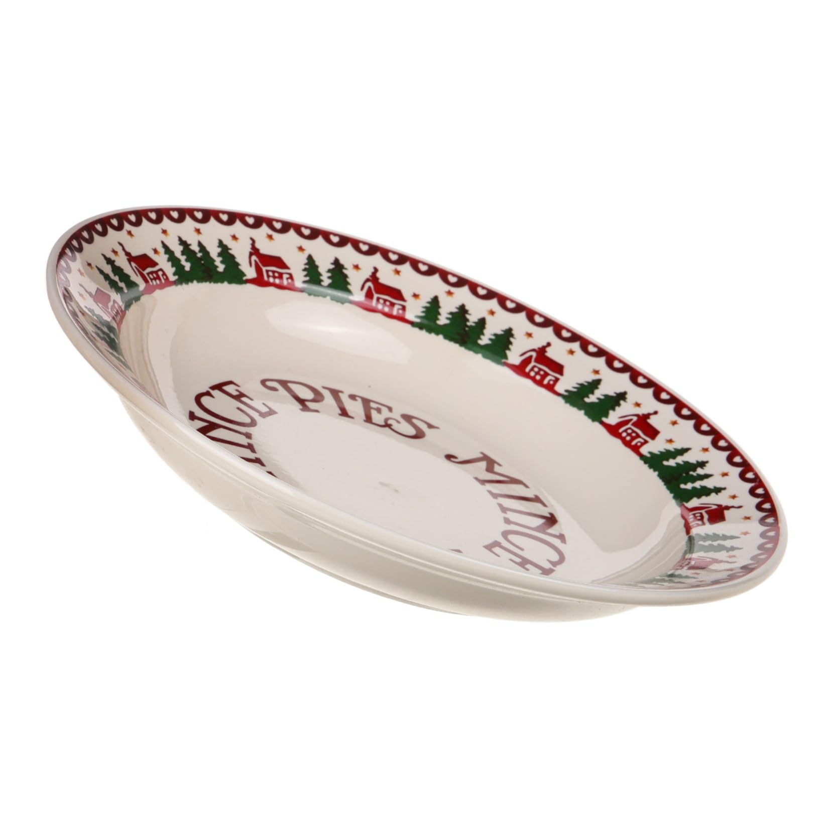 Plato de Multifuncional para Servir Postres y Aperitivos Diseño Vintage para Navidad y Decoración de Mesa
