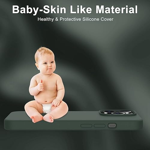 Miniatura 6 de DEENAKIN Funda para iPhone 14 Pro con protector de pantalla, suave y sedosa funda de goma de gel de silicona flexible, ajuste delgado, a prueba de