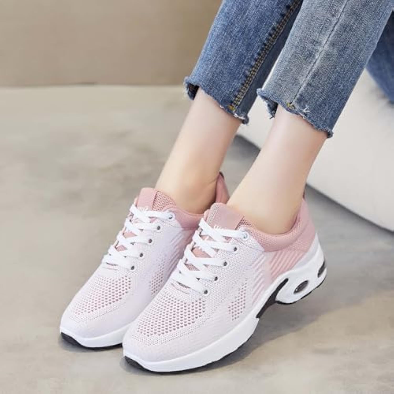 Baskets orthopédiques pour Femmes, Chaussures de Marche avec Soutien de la voûte Plantaire, Chaussures décontractées en Maille Respirante avec Coussin d'air