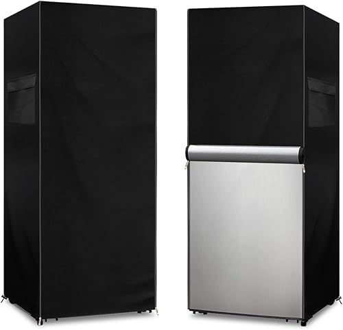 Funda para refrigerador para exteriores, 600D, resistente, 100% impermeable, cubierta vertical para congelador, fundas exteriores para refrigerador.