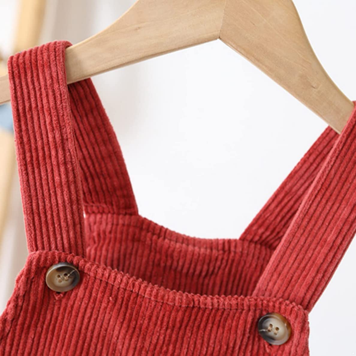 Neonato Ragazzi Ragazze Salopette di Velluto a Coste Tuta Salopette di Cotone con Bottoni Bretelle di Velluto a Coste Pantaloni Tuta Lunga Pagliaccetti Stile Casual per 1-4 Anni