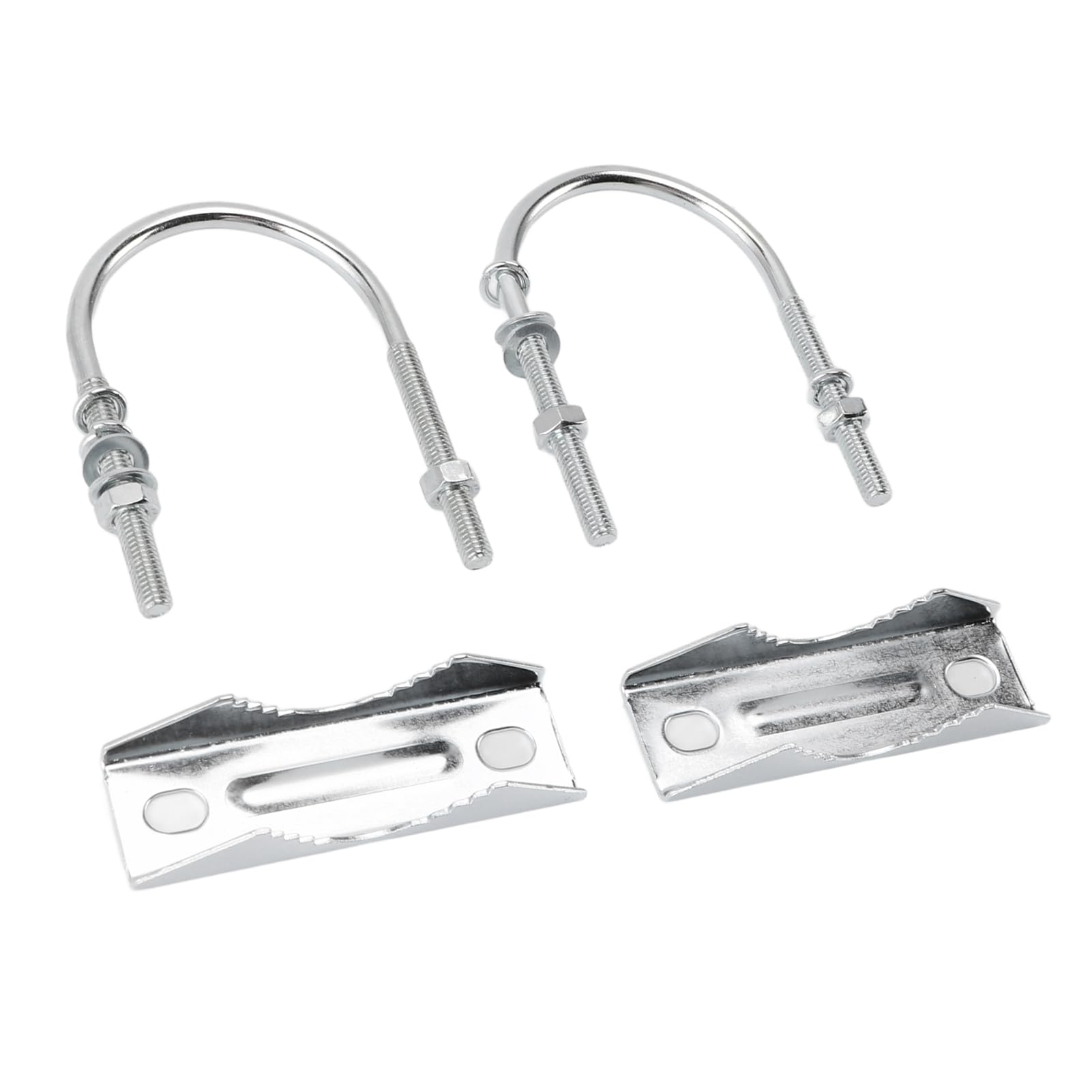 GLOGLOW Double Antenna Mast Clamp Kit, Block with U Bolts, Supports WiFi and TV Antennas, 20 Accessories Double Antenna Mast Clamp Kit, Iron V Jaw Nan Home Renovation (Type 1)