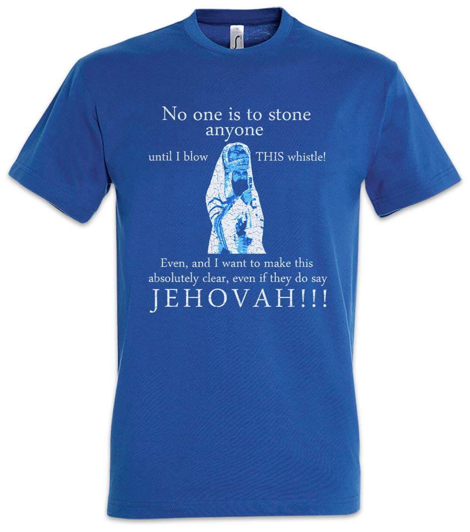 Urban Backwoods Jehovah! Men T-Shirt Blue Size 4XL