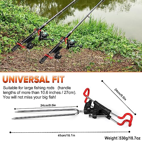 image for PLUSINNO Fishing Rod Holders for Bank Fishing - Upgraded Fishing Pole 