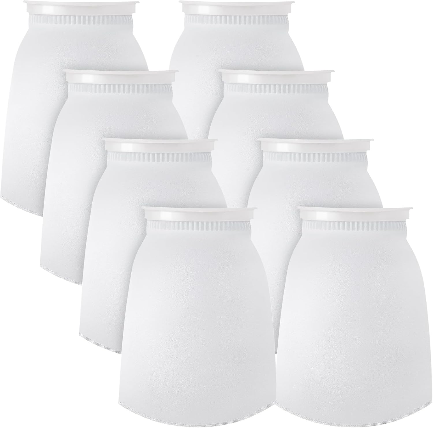 Jecery 16 Pack 4 Inch Ring Filter Socks 200 μm Aquarium Filter Bags Aquarium Socks for Tank Sump Saltwater Freshwater(9.5 × 4 inches)