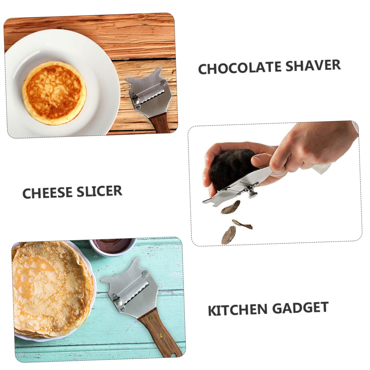 ABOOFAN 2Pcs Cheese and Chocolate Slicers Multi Functional Kitchen Gadget for Truffles Easy to Use and Portable Shaver Tool present for Baking Enthusiasts